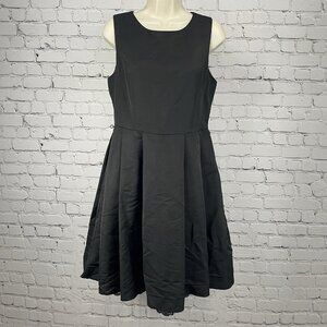 Jason Wu Black A Line Layered Lined Zipped Pleated Pockets Dress Size Small S